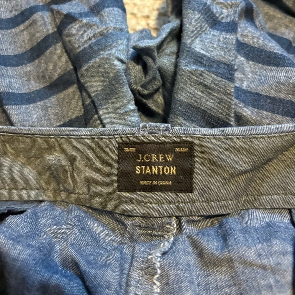 J Crew Shorts Mens Size 40 Blue Striped Stanton 9